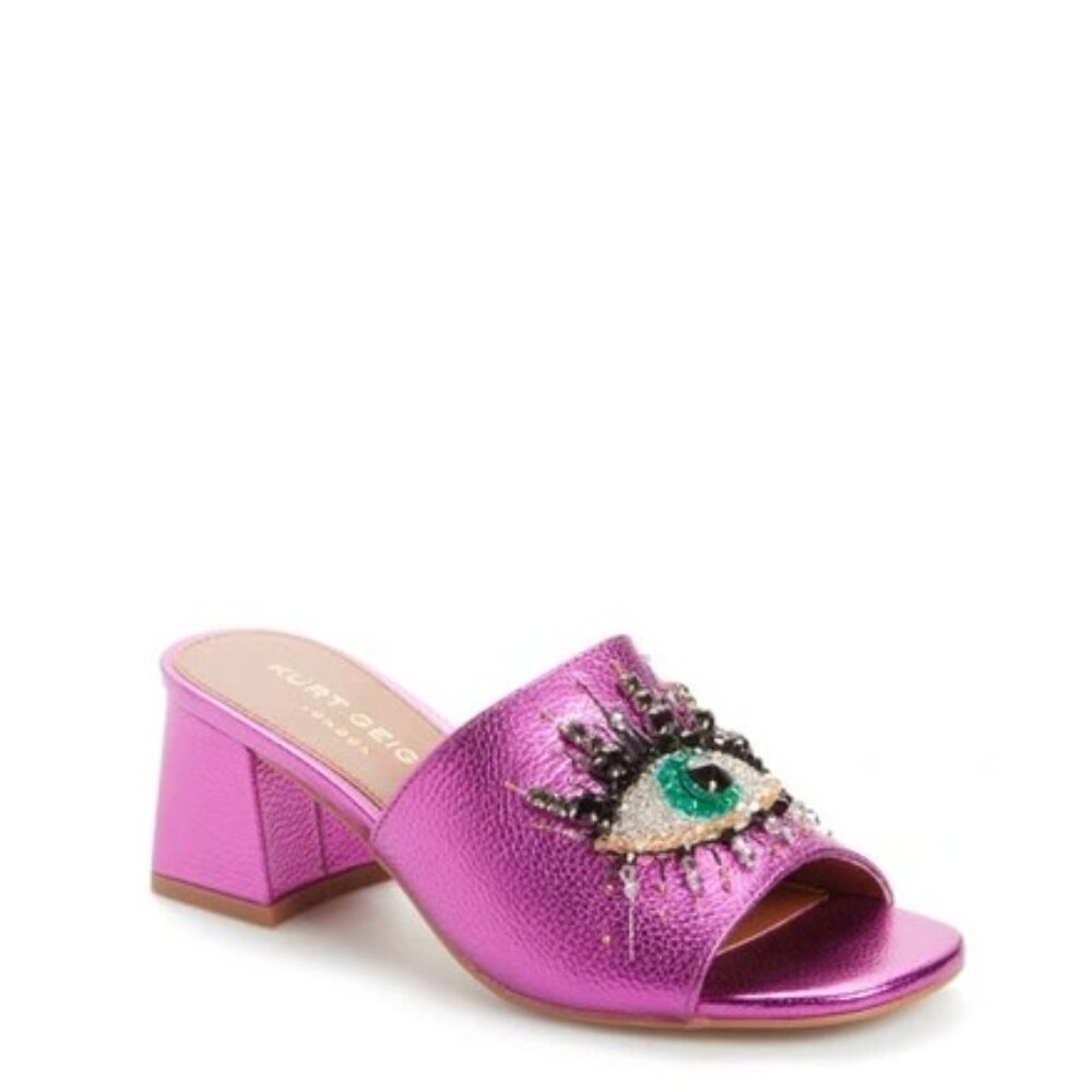Kurt Geiger Olive Eye Sandal In Metallic Hot Pink, US 6